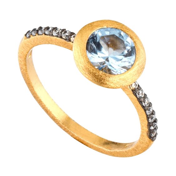 Ringe Marcello Pane Dame Itaca in Silber Topazio blu ANGM 043 - ANGM 043